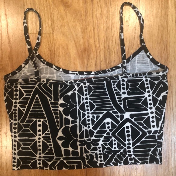 Tribal black and white super crop top tank top - Picture 7 of 7